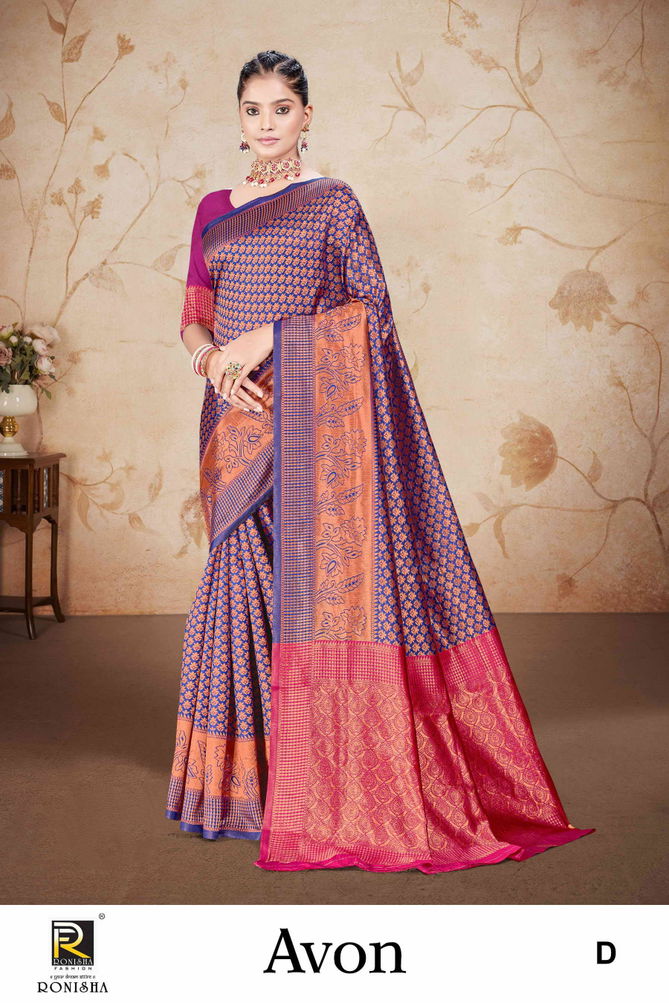 Avon By Ronisha  Designer Banarasi Silk Sarees Suppliers In India
